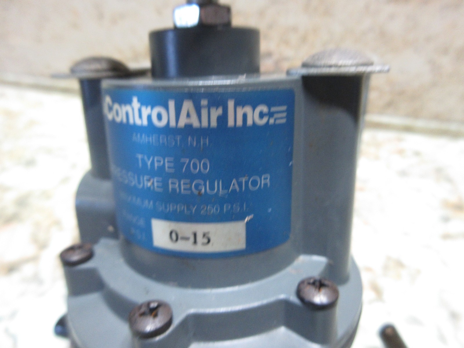 CONTROL AIR INC TYPE 700 PRESSURE REGULATOR 0-15 TONGIL SAEILO MACH 3 CNC MILL