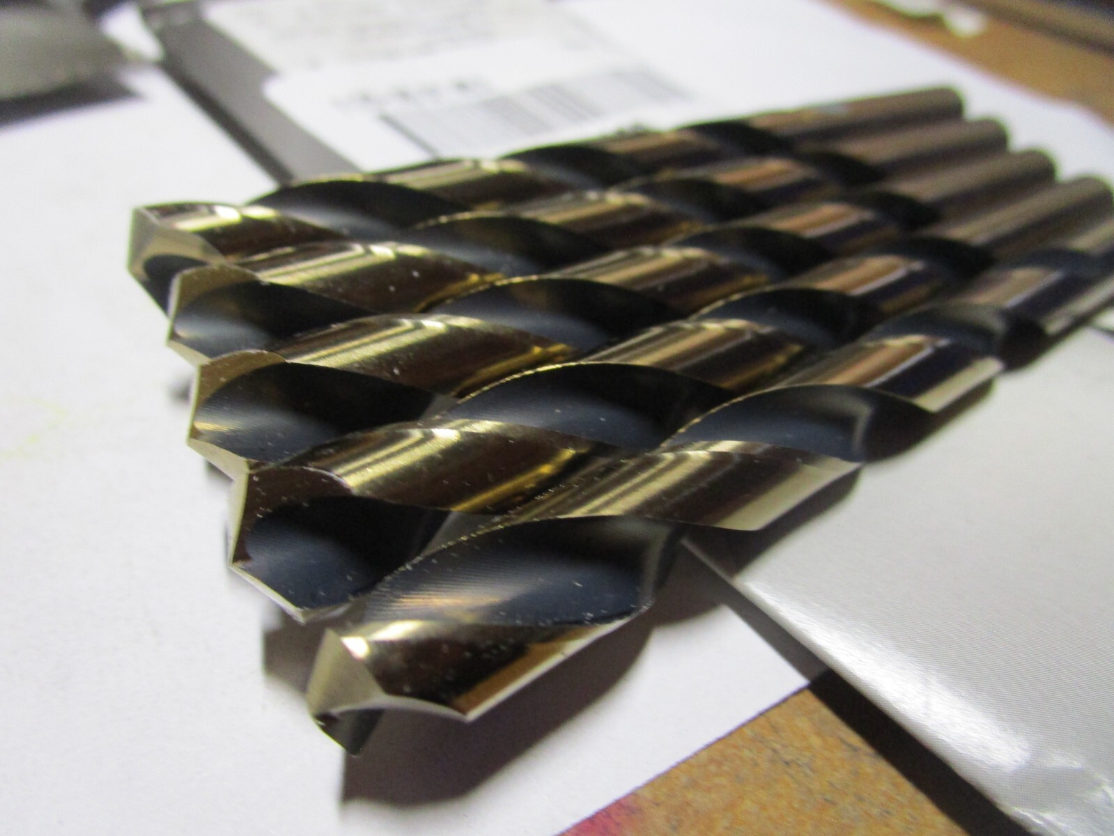 9.50mm x 127.0mm OAL 135° Split Black/Gold High Speed Steel Jobber Drill QTY 5