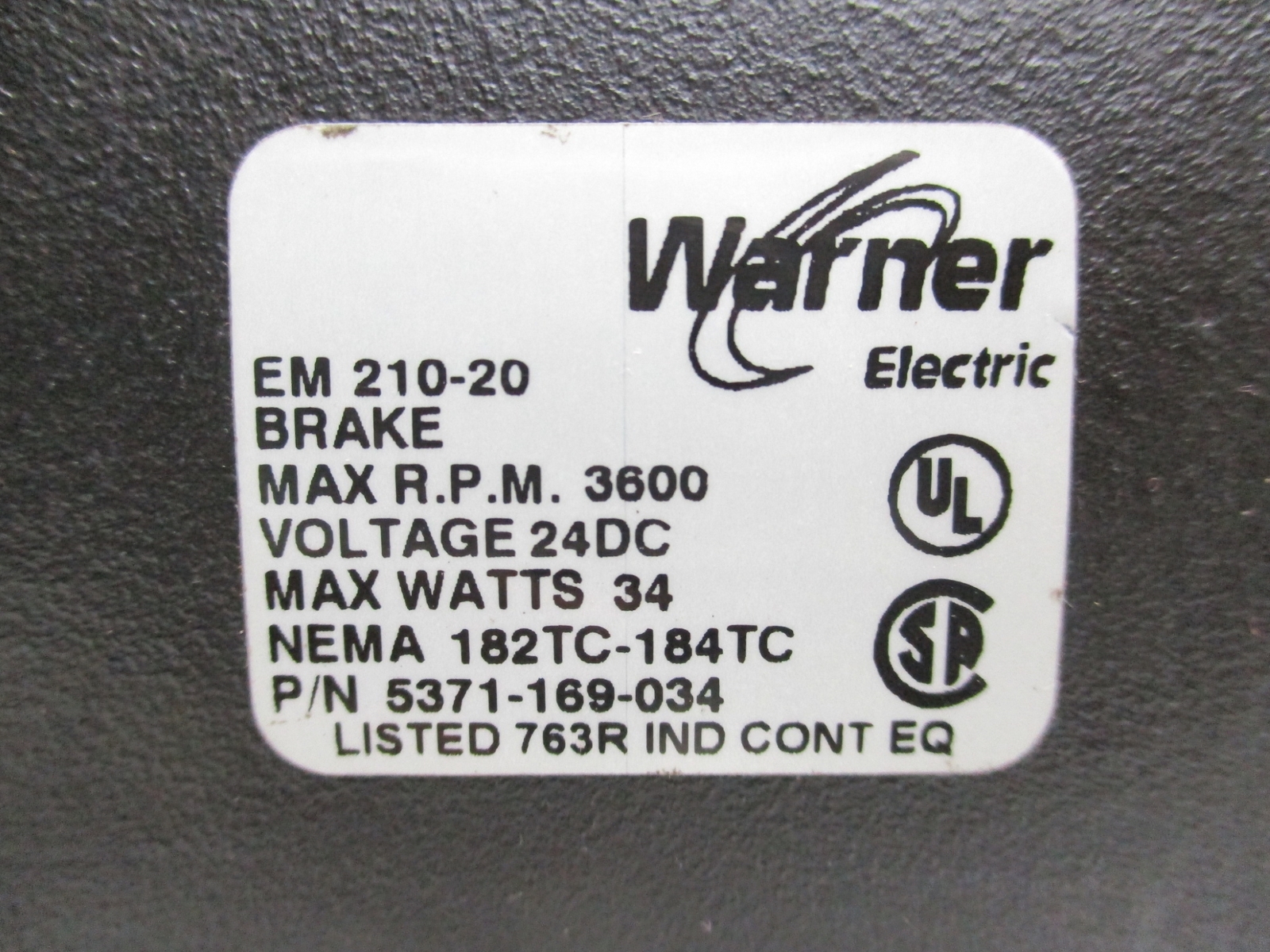 WARNER 5371-169-034 UNMP