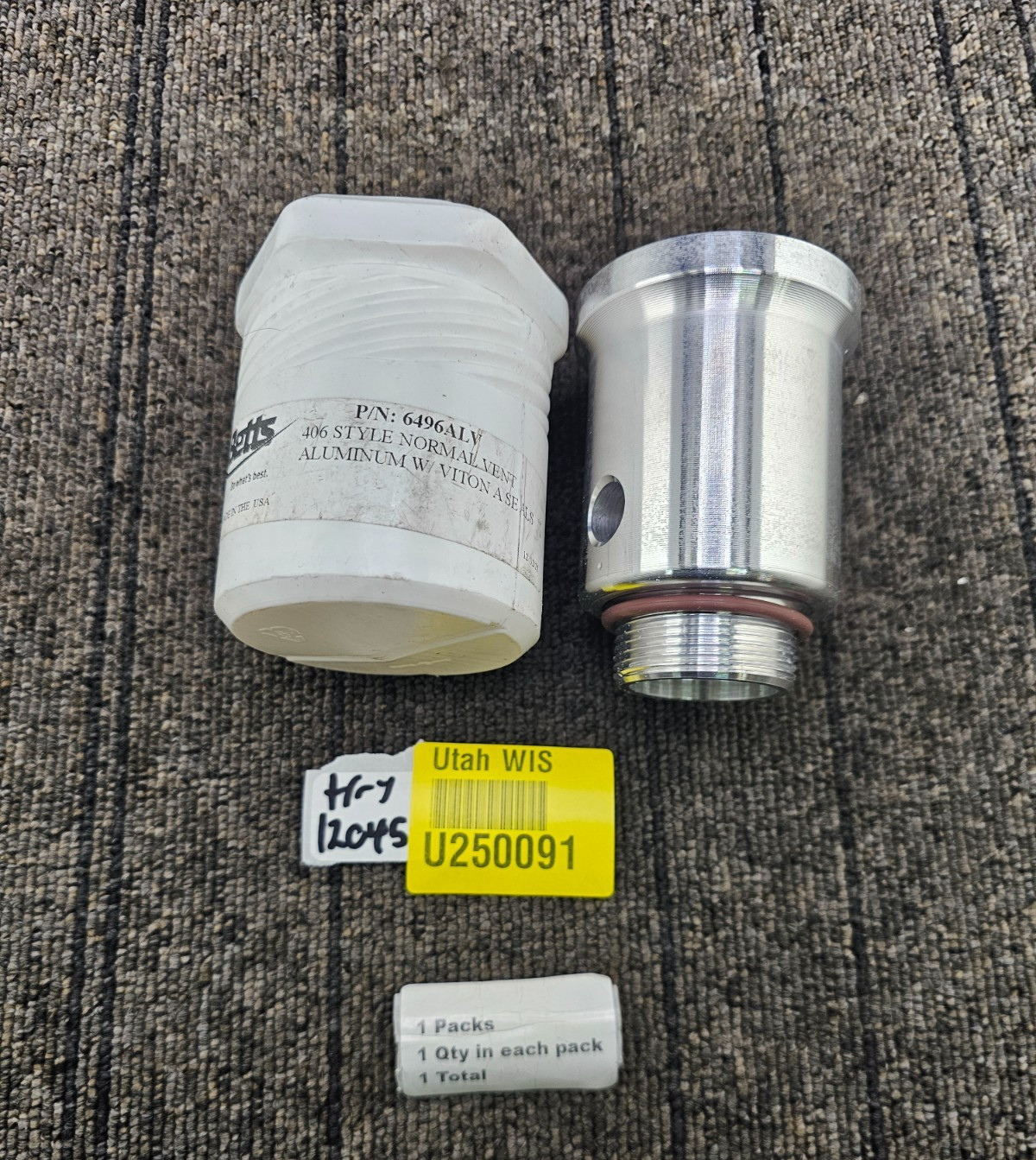 BETTS 6496ALV: Aluminum Normal / Breather Vent For DOT406 Fuel Tank Trailers
