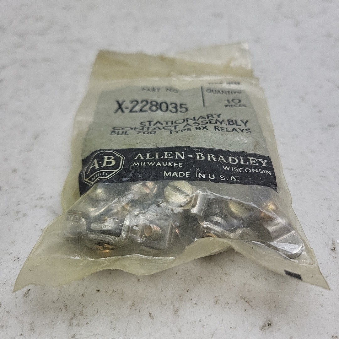 10 Pack Allen Bradley X-228035 Stationary Contact Assembly Type BX Relay X228035