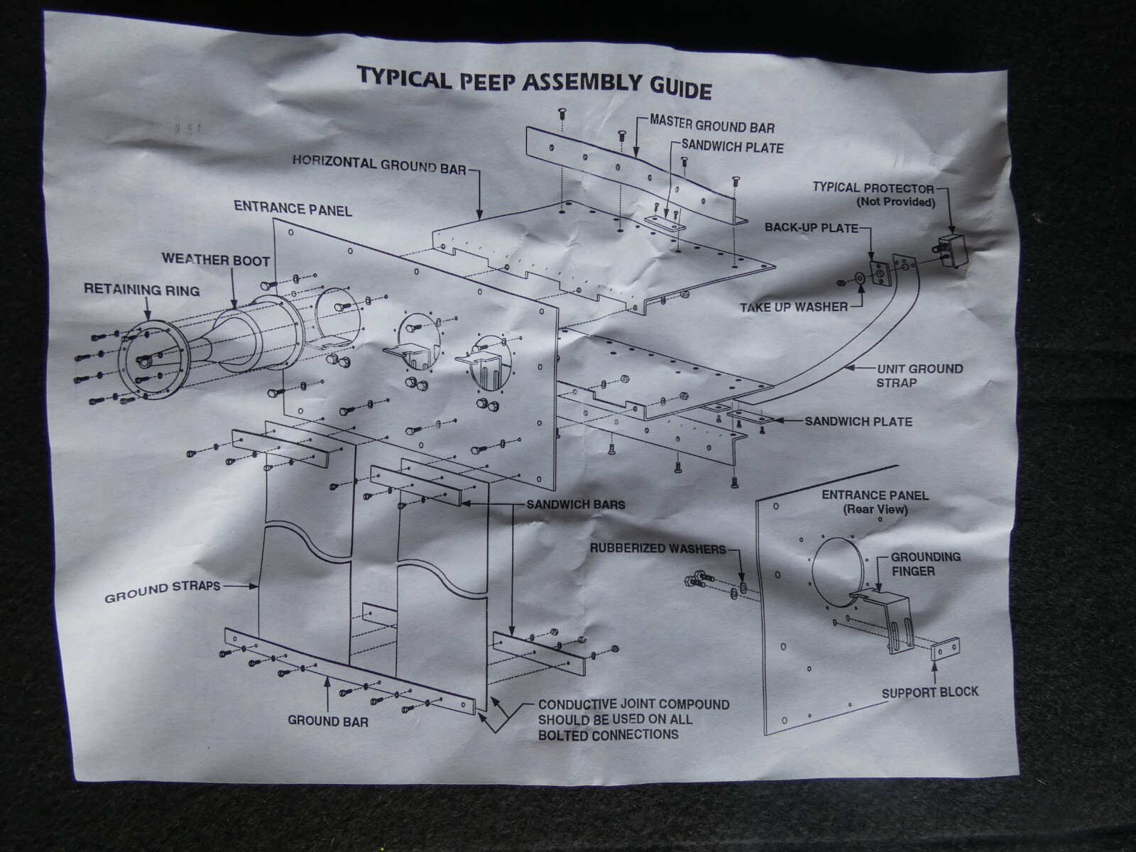 New 8 Port Modular Earthed Entrance Panel 8PEEP-M – Missing 4 Sandwich Bars.