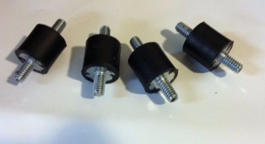 4 Rubber Vibration Isolator Mounts 1/4-20 (3/4″ x 3/4″) MADE IN THE USA
