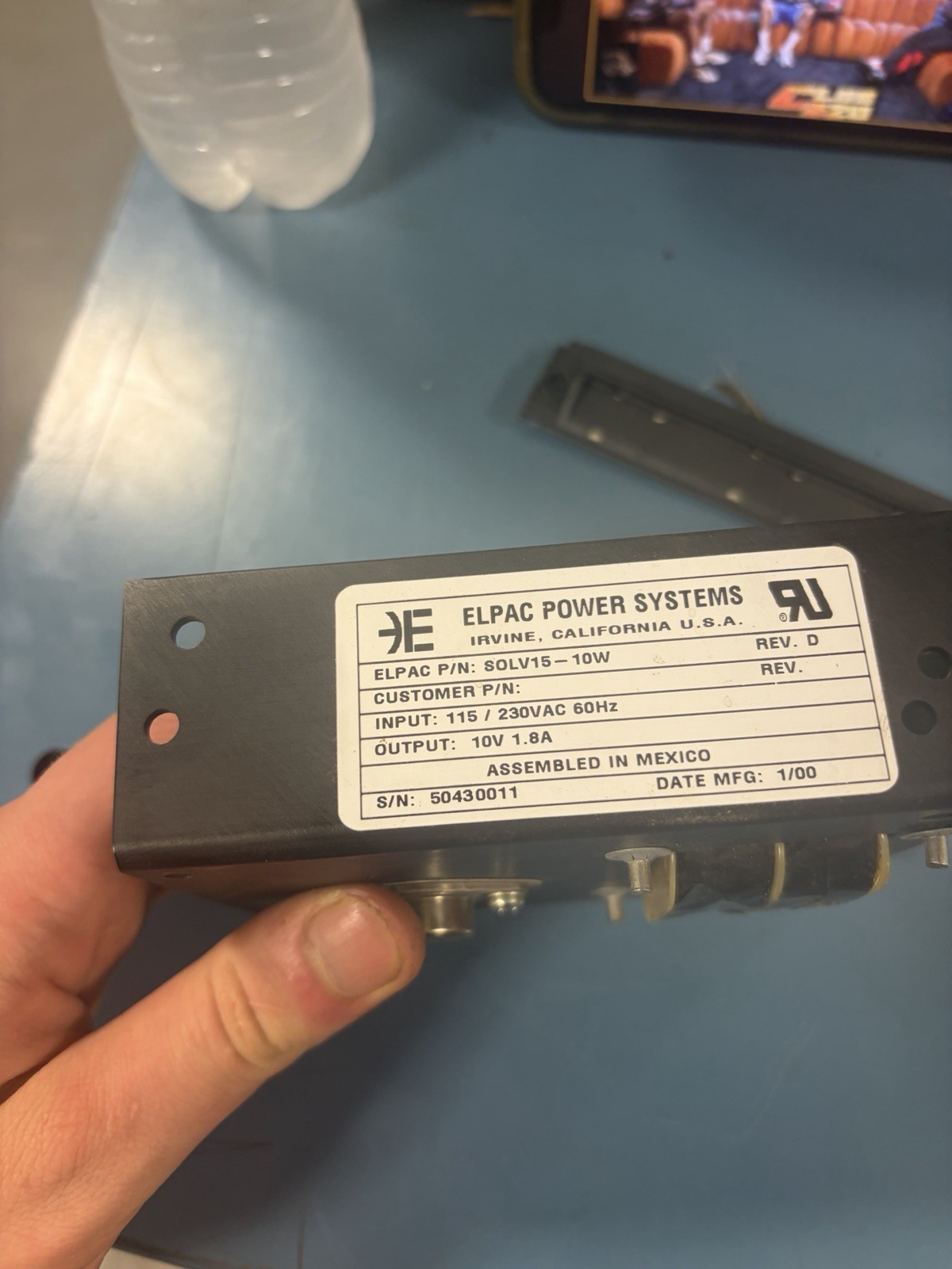 Elpac SOLV-15-10W Power Supply SOLV1510W