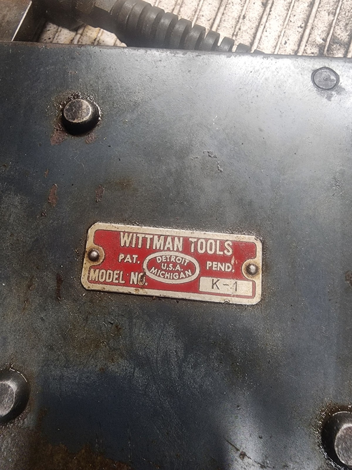 VINTAGE WITTMAN TOOLS K-1 Nurl Sizing Tool. MADE IN DETROIT MICHIGAN FREE SHIP