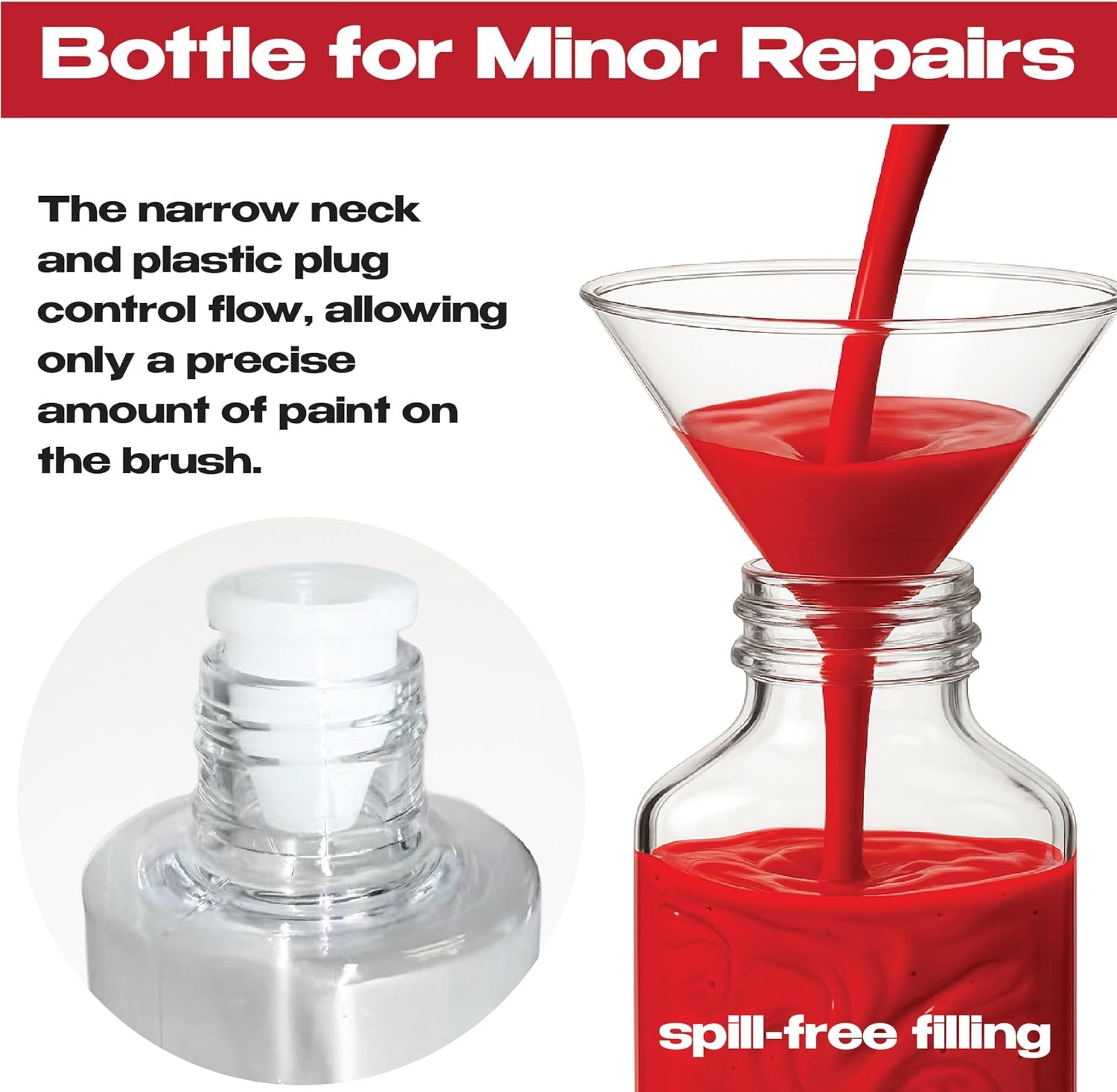 50 Pack 20ml Empty Brush Bottles with Mixing Ball, Paint Touch-Up Bottles
