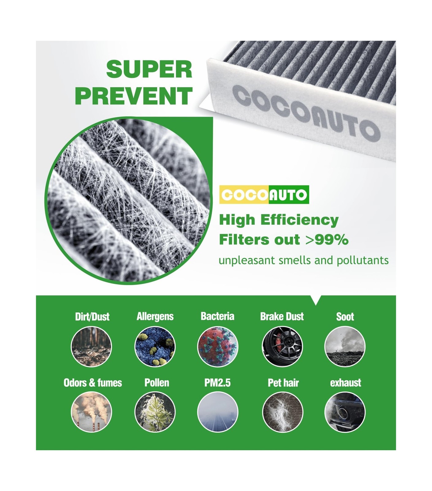 COCOAUTO Engine & Cabin Air Filter Kit for Jeep Gladiator (2020-2025 2026) 3….