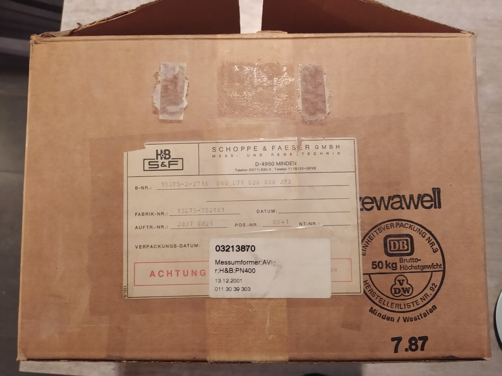 H&B S&F SCHOPPE & FAESER AVH 500 [NEW]
