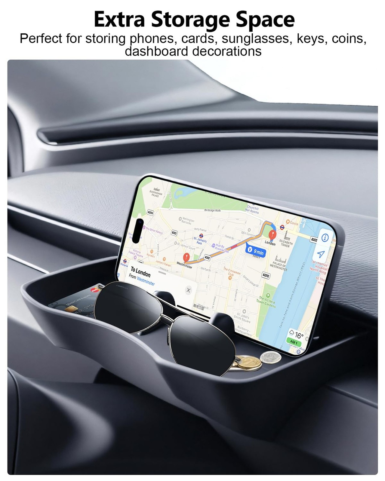 2026 Behind Screen Storage Box Model Y Juniper Model 3 Highland Sunglass Phon…