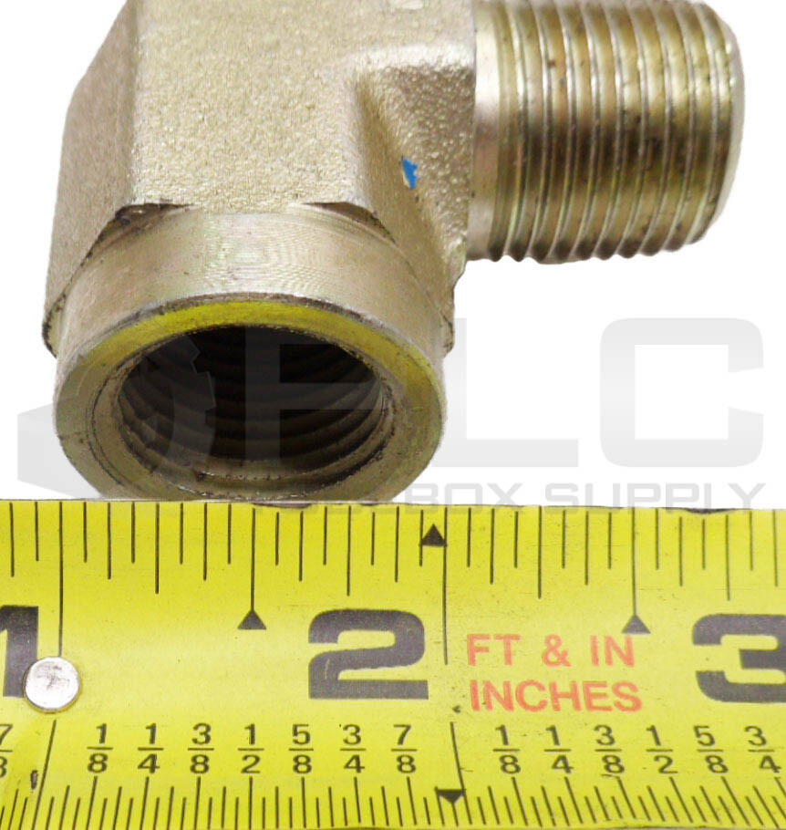 LOT OF 3 NEW PARKER 90 DEGREE ELBOW 11/16″ ID FEMALE 1/2″ ID MALE 13/16″