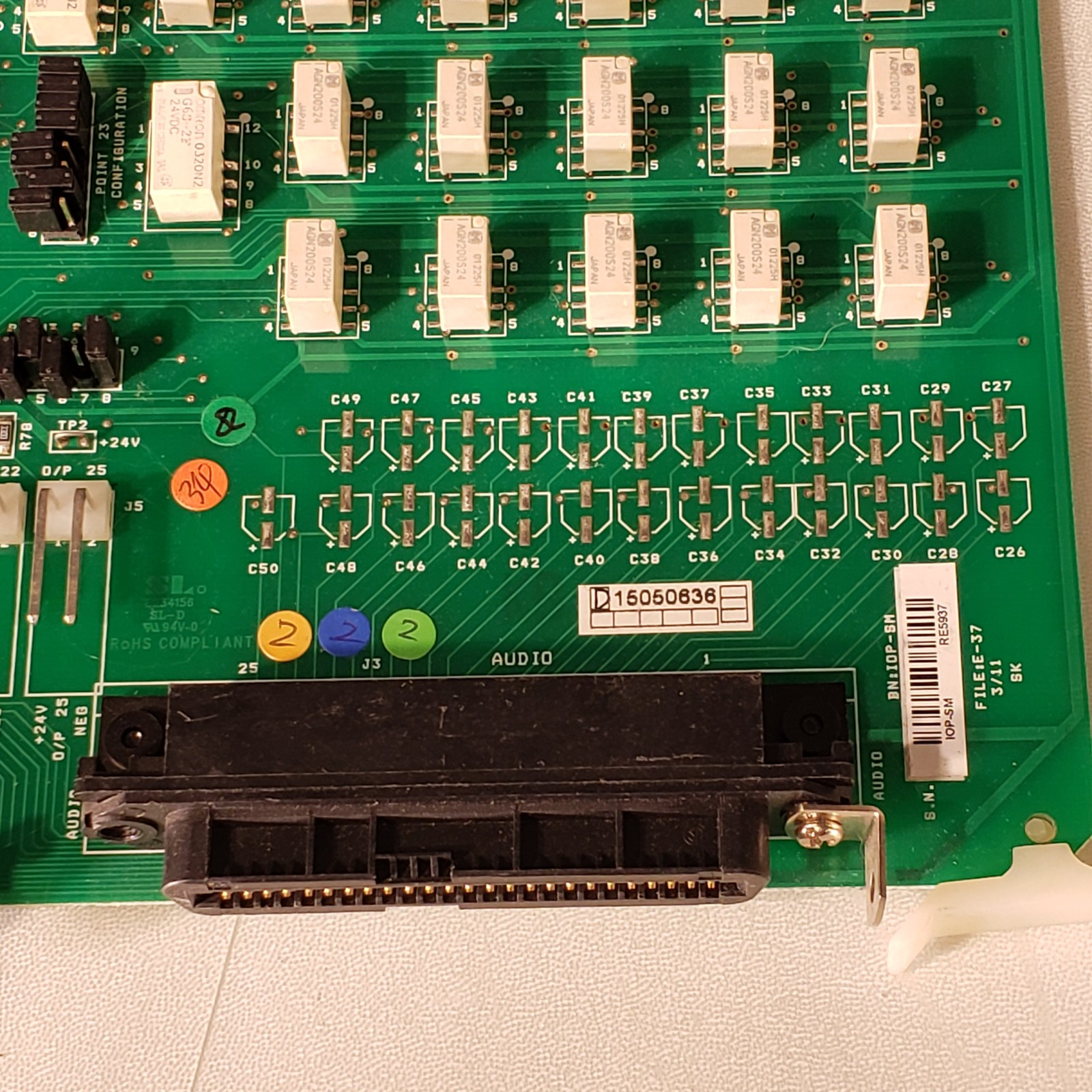 Telecor IOP-4 Rev 0.2 4 Wire File E-37 Plug In Module Control Board