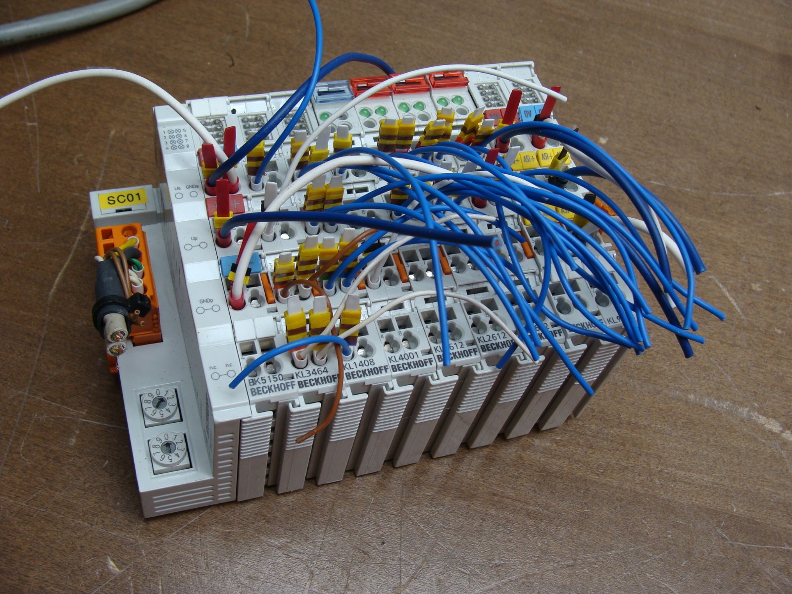 BECKHOFF BUS COUPLER CANOPEN BK5150 W/VARIOUS I/O MODULES (SEE DESC)