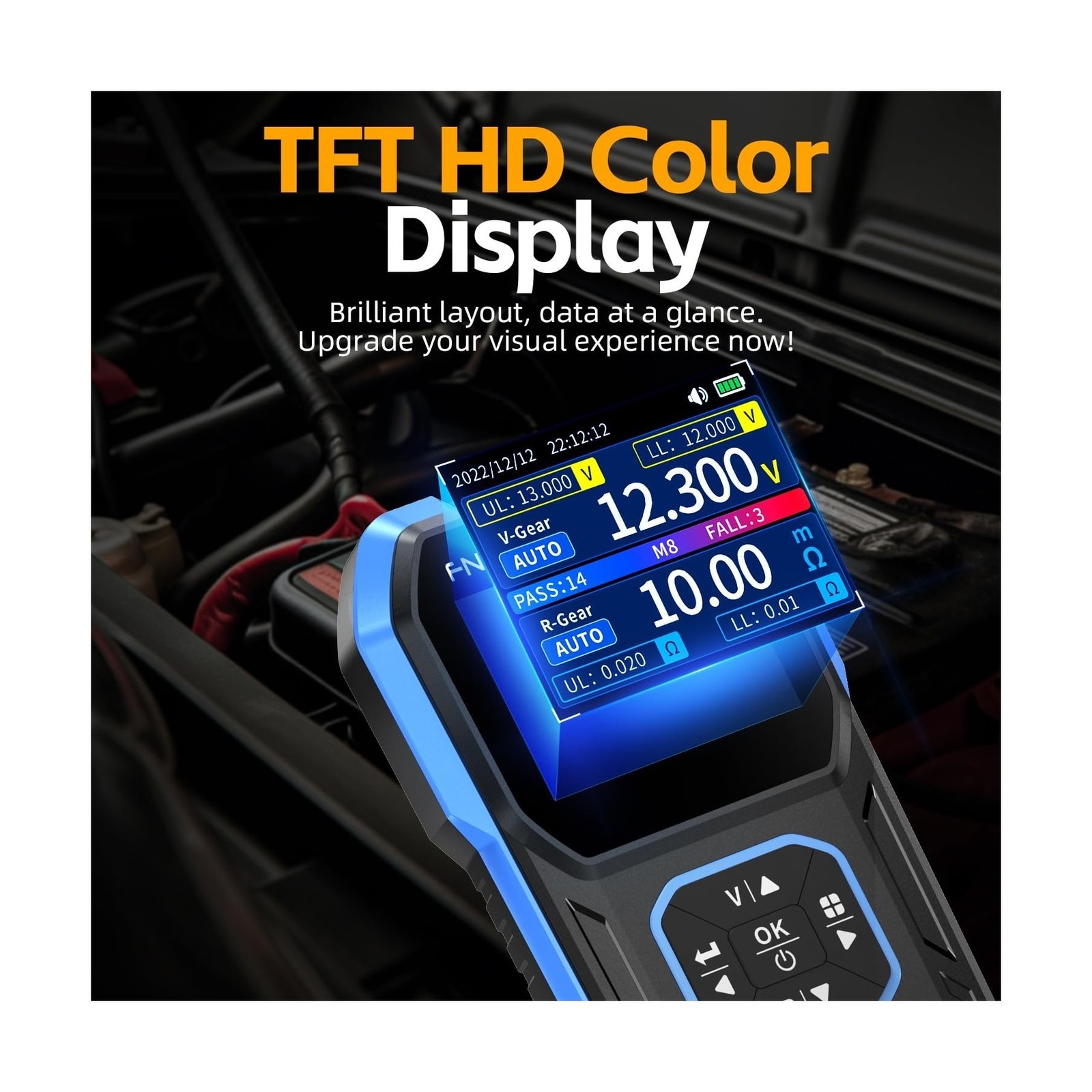 FNIRSI HRM-10 Voltage Internal Resistance Battery Tester，Battery Voltage