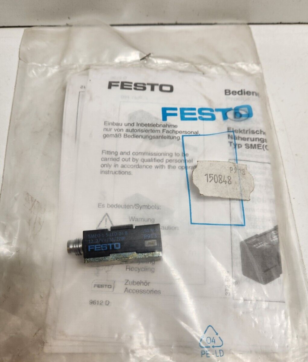 NEW OLD STOCK! FESTO 27V PROXIMITY SENSOR SMEO-1-S-LED-24-B