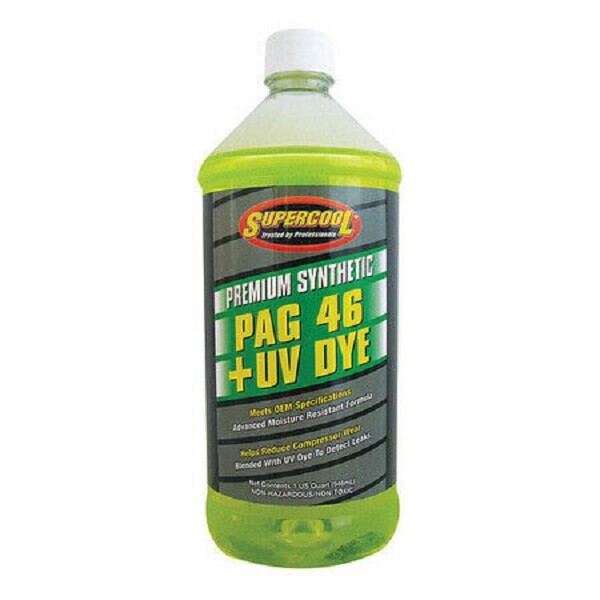 Supercool P46-32D A/C Compressor Pag Lubricant, W/Uv Dye Plastic Bottle