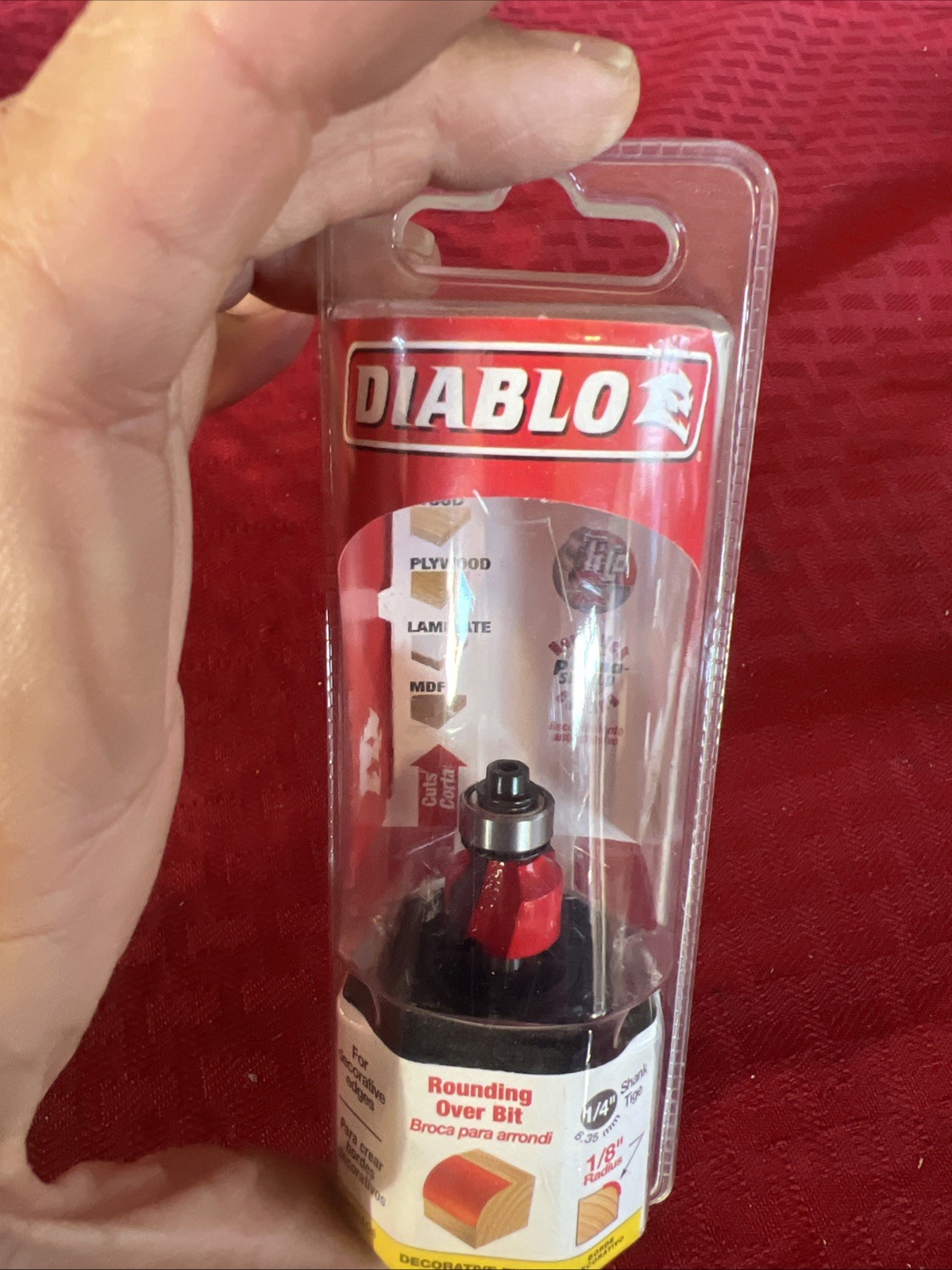 Diablo DR34104 Carbide Rounding Over Router Bit 3/4 Dia. x 1/8 x 2-3/16 in.