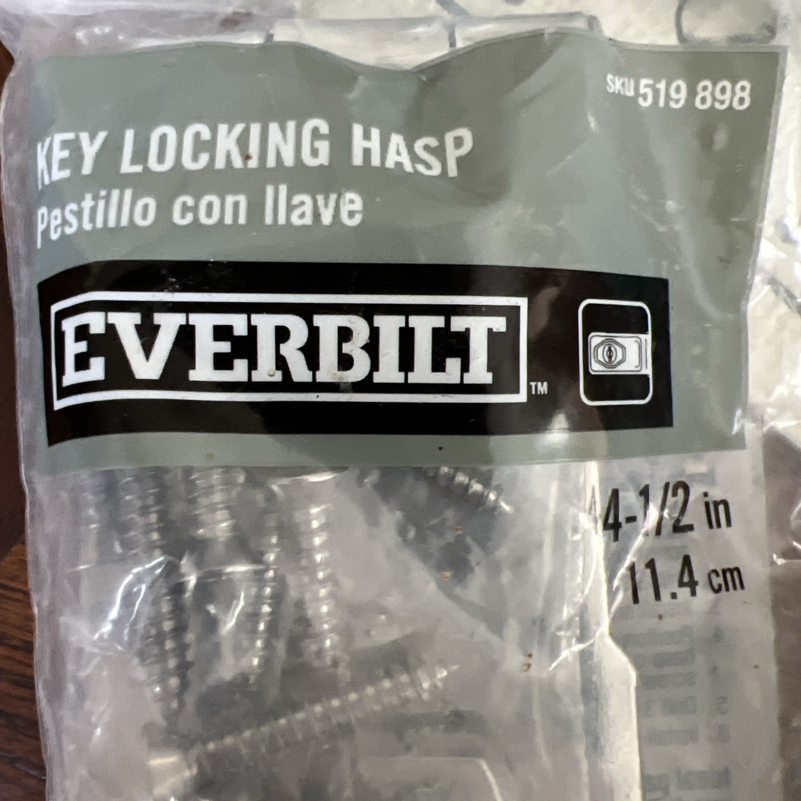 Set of 3, Everbilt 4-1/2 Key Locking Hasp Chrome Finish 2 Keys New in ea Package