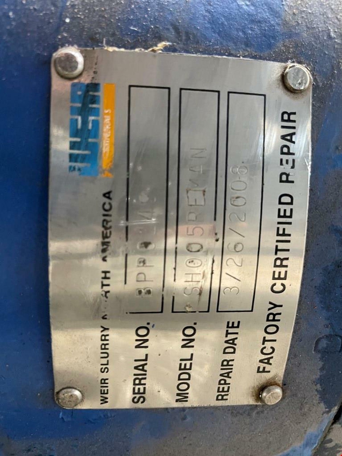 Warman Weir Slurry Pump Bearing Cartridge Assembly SH005REMAN