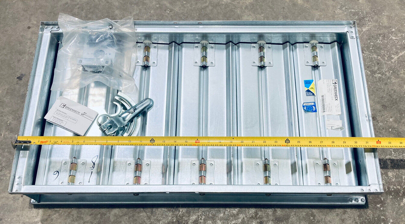 UNUSED GREENHECK MBD-15 GALVANIZED MANUAL BALANCING DAMPER 18″X32″ MULTI-BLADE