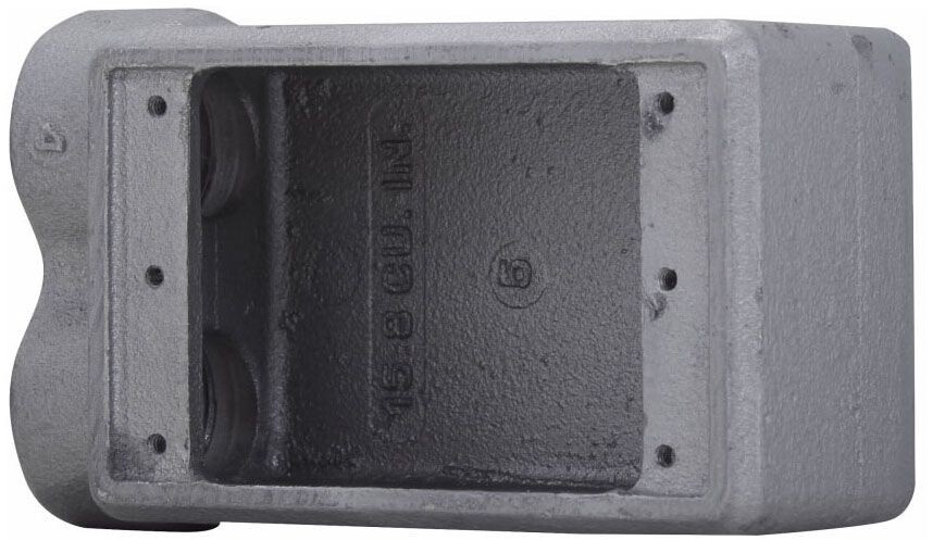 CROUSE-HINDS FDD1, Cast Device Box, 1-Gang, 1/2″ 2-Hub1pc