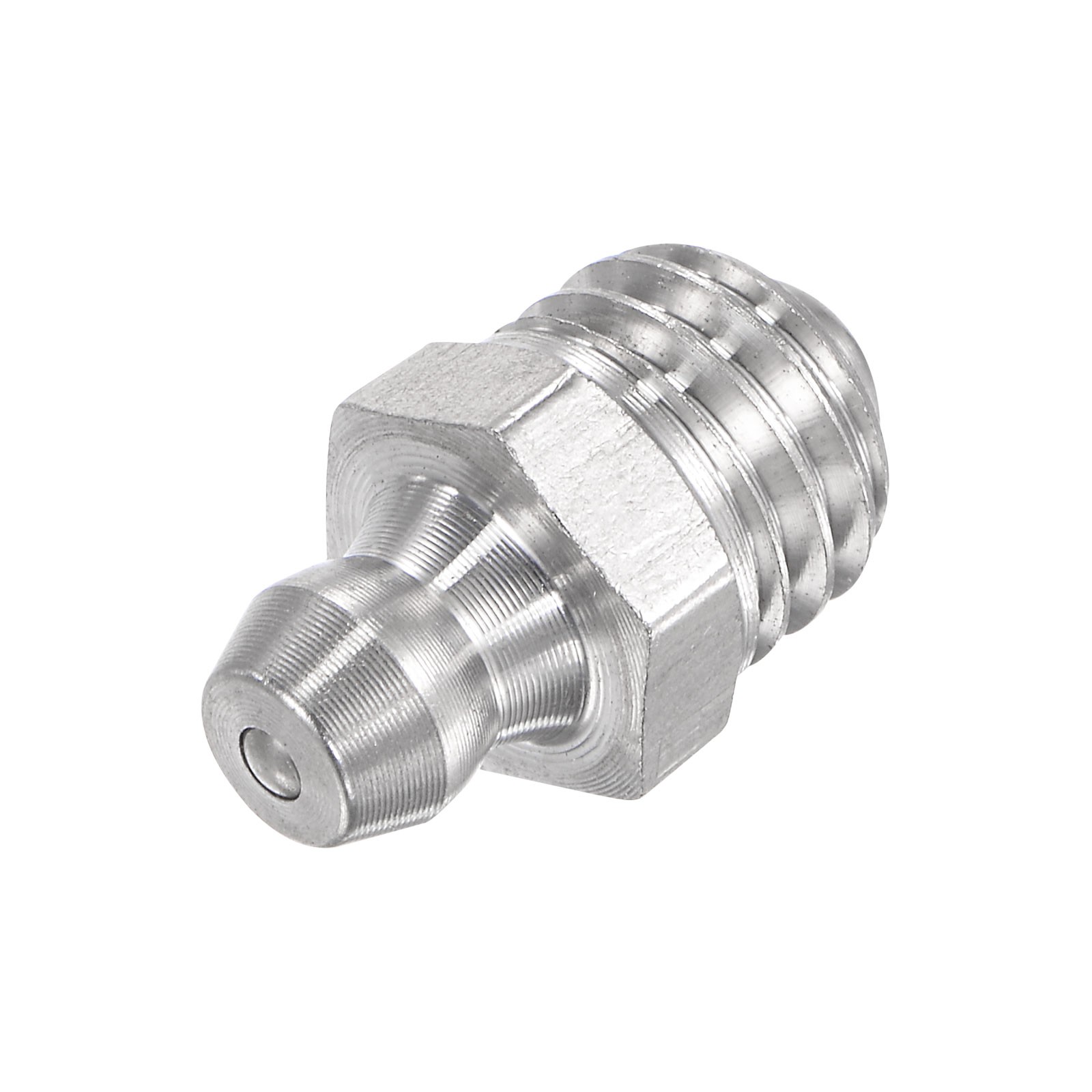 6 Set Metric Stainless Steel Straight Hydraulic Grease Fitting M10x1.5mm Thread