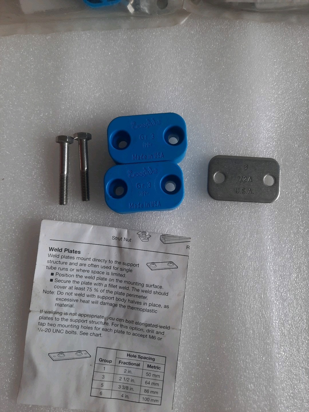 Swagelok 304-S3-PP-16TM 16MM Support System R1PLLT014B lot of 2 pcs