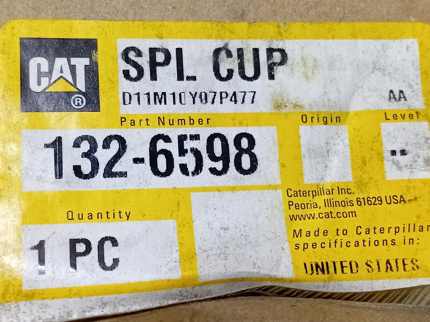 SURPLUS NEW Caterpillar 132-6598 Tapered Roller Bearing Cup – Heavy Machinery