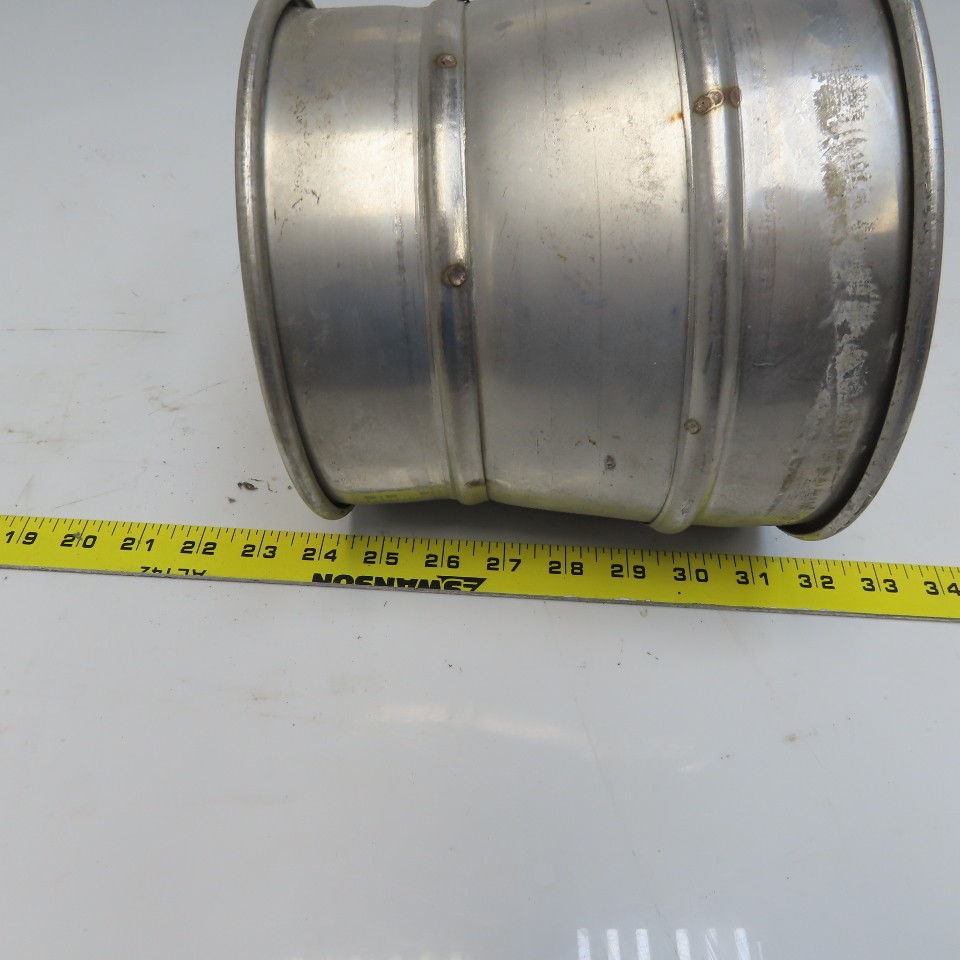 8″ x 4″ Stainless Steel Quick-Clamp Rolled Edge Duct Reducer