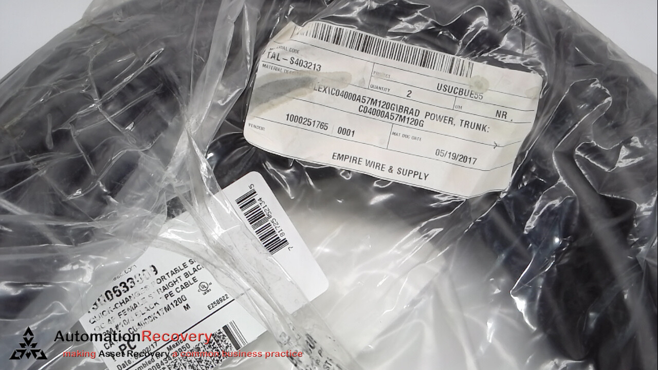 BRAD POWER C04000K17M120G, NEW #276298