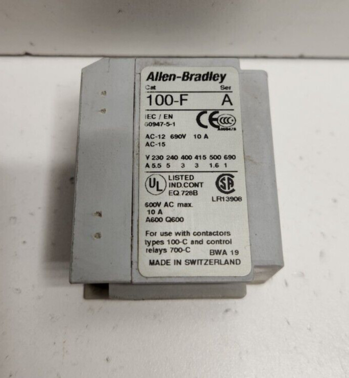 GUARANTEED! ALLEN-BRADLEY 1NC/1NO AUXILIARY CONTACT 100-FA11