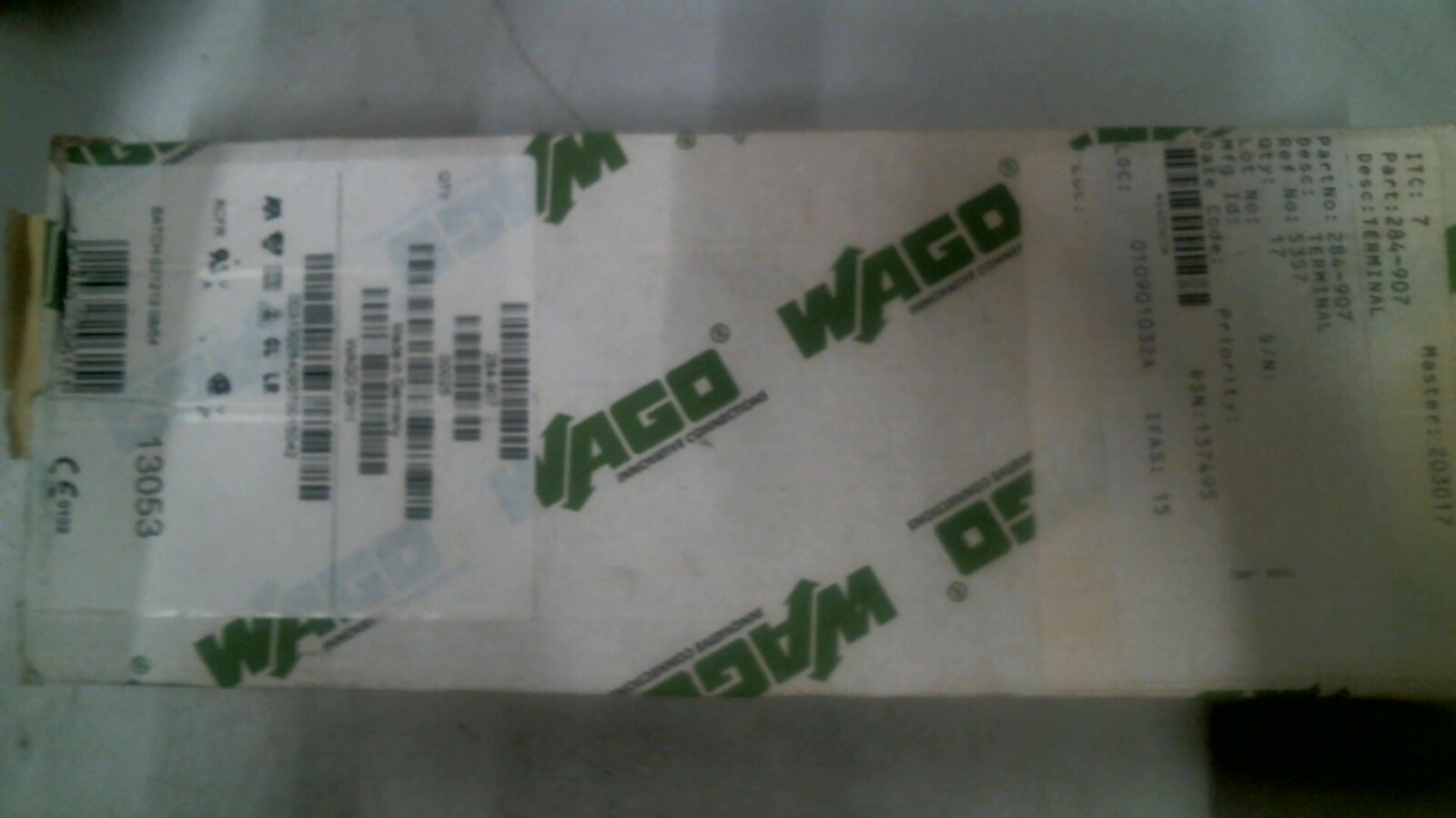 WAGO 284-907 TERMINAL BOCK BOX/17 -FREE SHIPPING