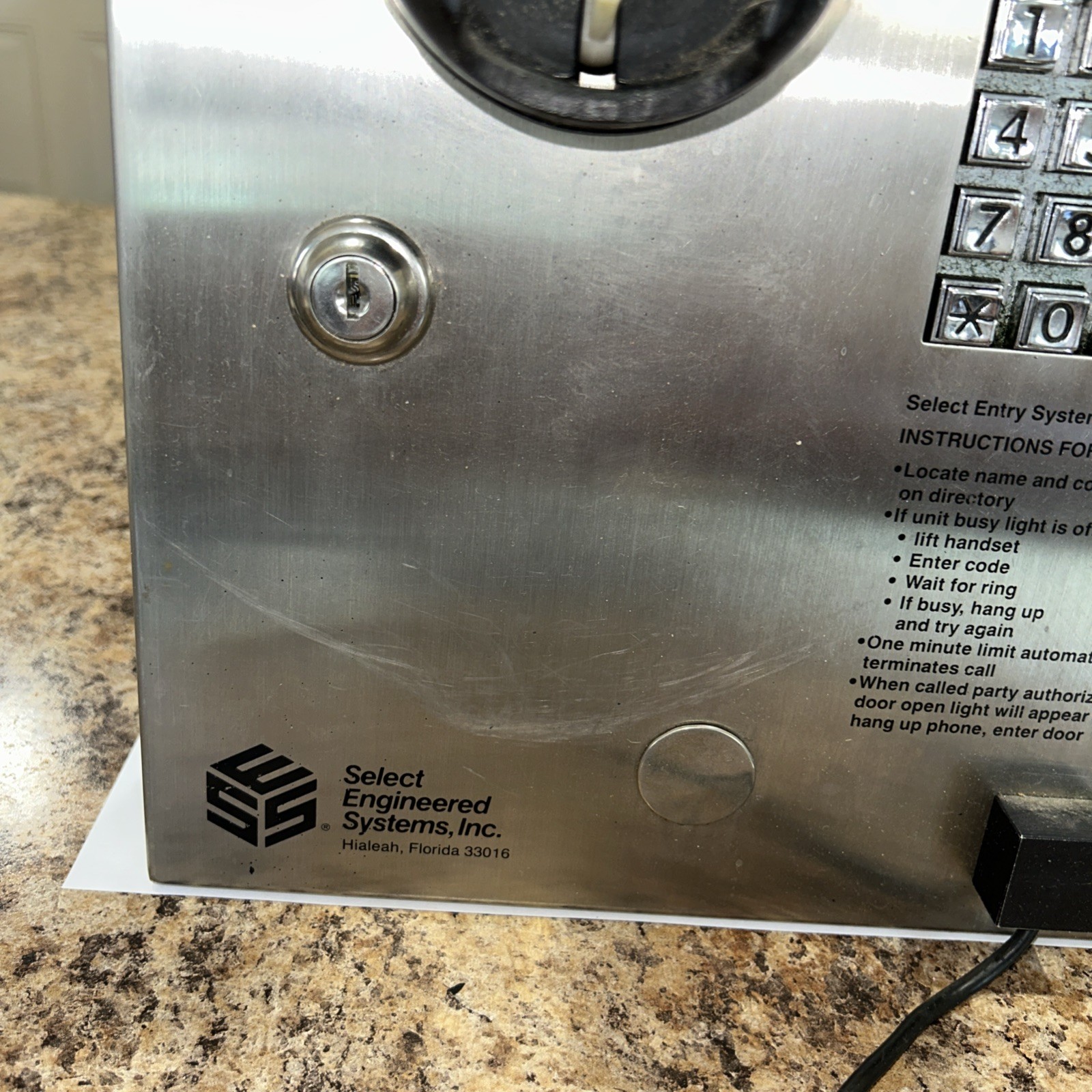 Keypad TEC1 Select Engineered Systems T1HF125CA electronic telephone directory