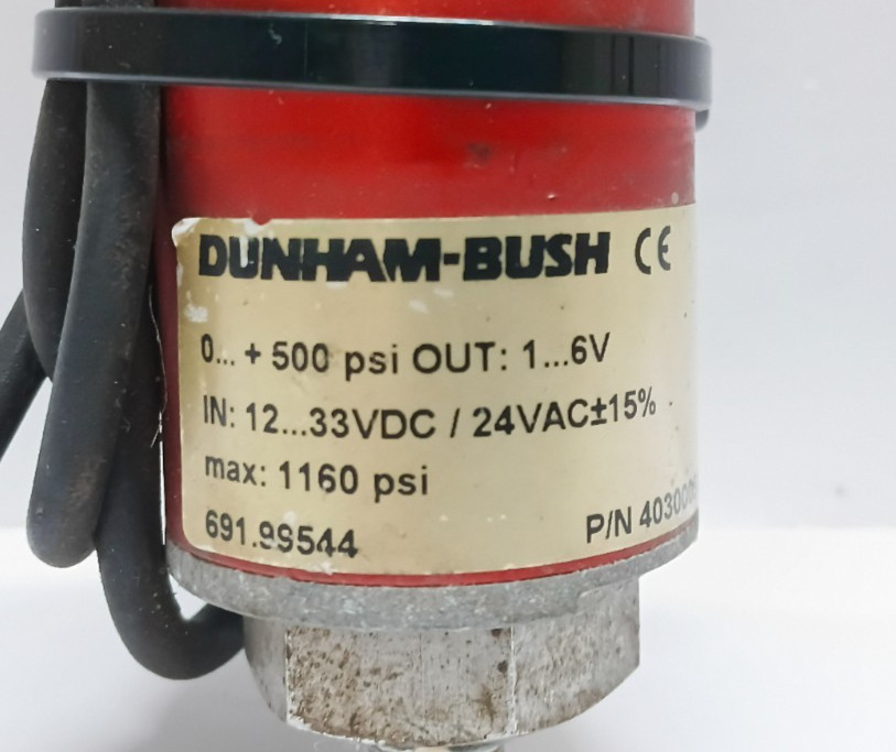 DUNHAM-BUSH 691.99544 PRESSURE SENSOR 4030005164 0… +500 PSI -15T80