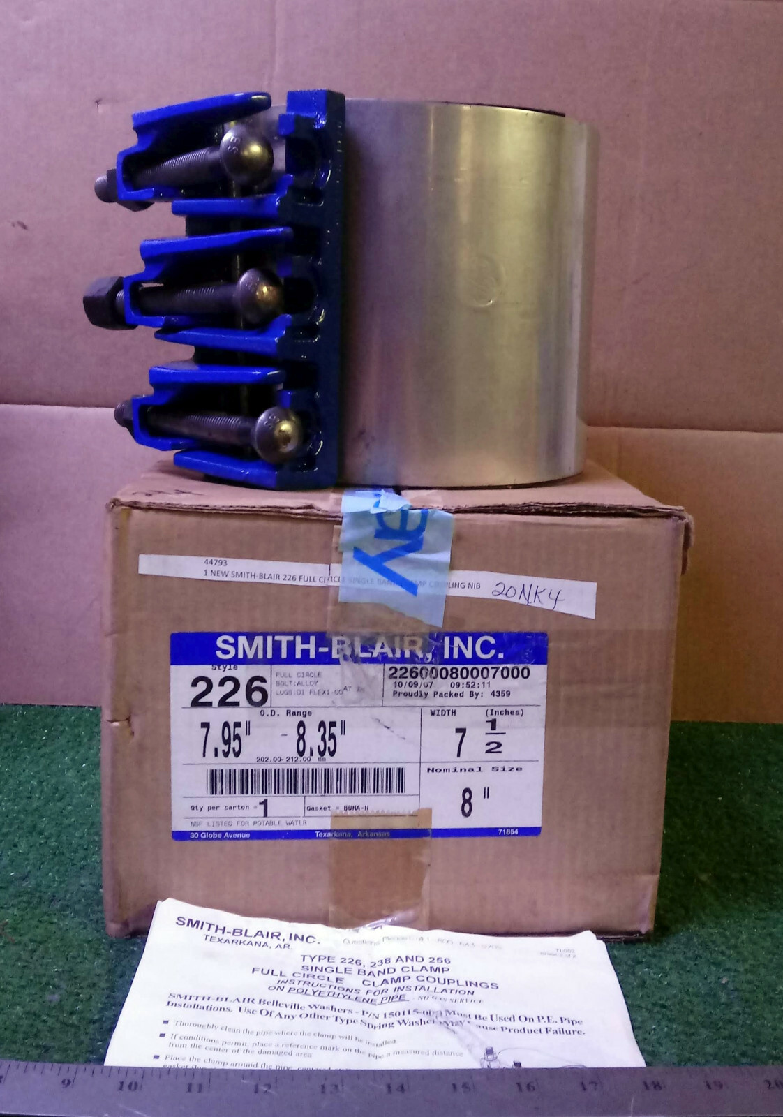 1 NEW SMITH-BLAIR #226 REPAIR CLAMP NIB ***MAKE OFFER***