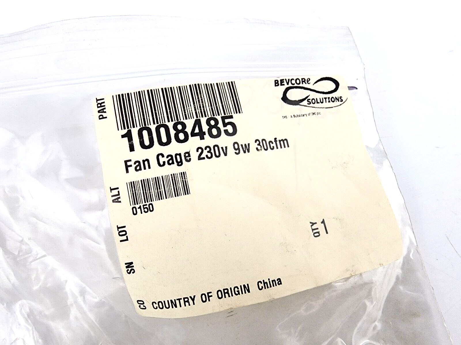 Cornelius 0150 FAN CAGE 230V 9W 30CFM 1008485 FCB OC2 PINNACLE