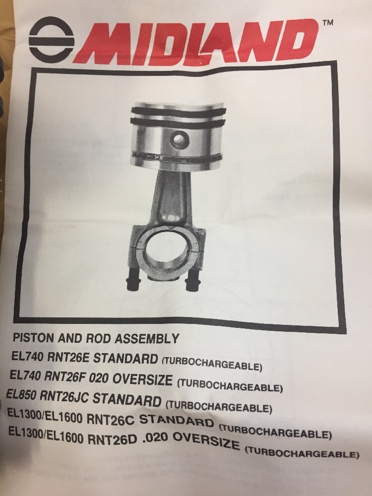 NEW MIDLAND Compressor Parts Kit RNT-26-JC Rod, Piston, Bolts, Ring, Instruction