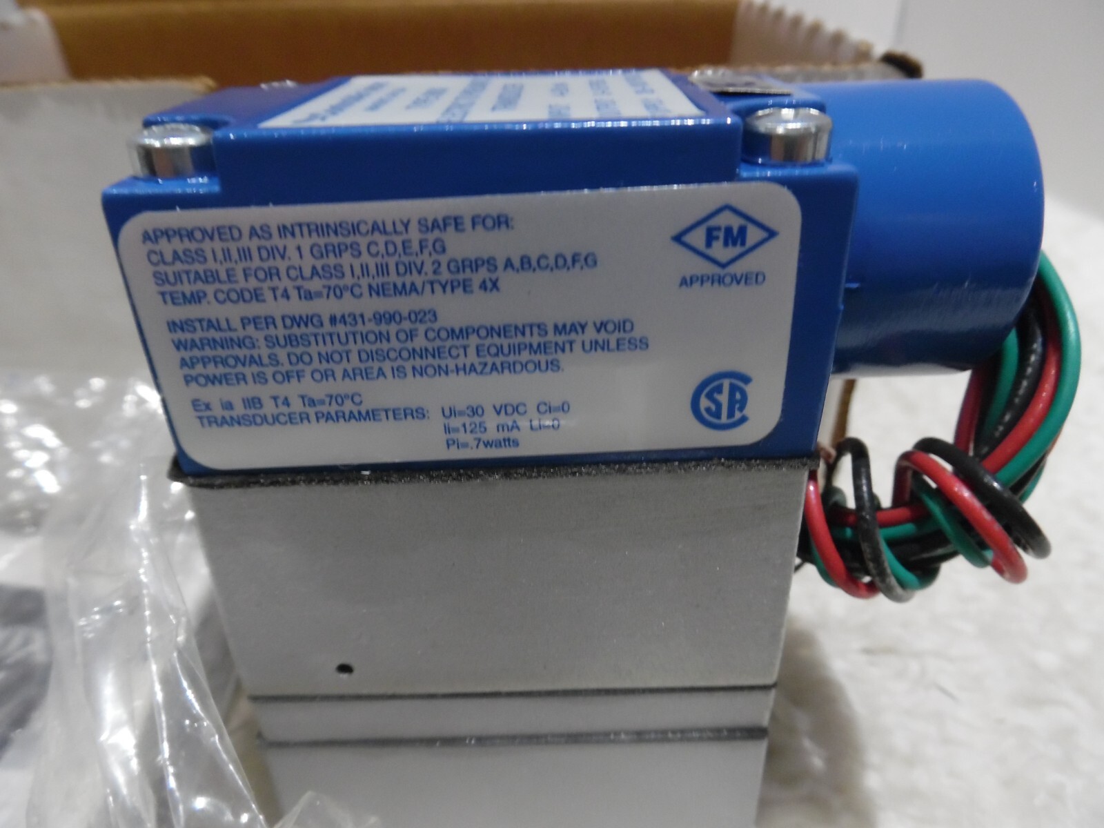 Control Air 900-ACA I/P Current to Pressure Transducer 4-20Ma 3-15psi