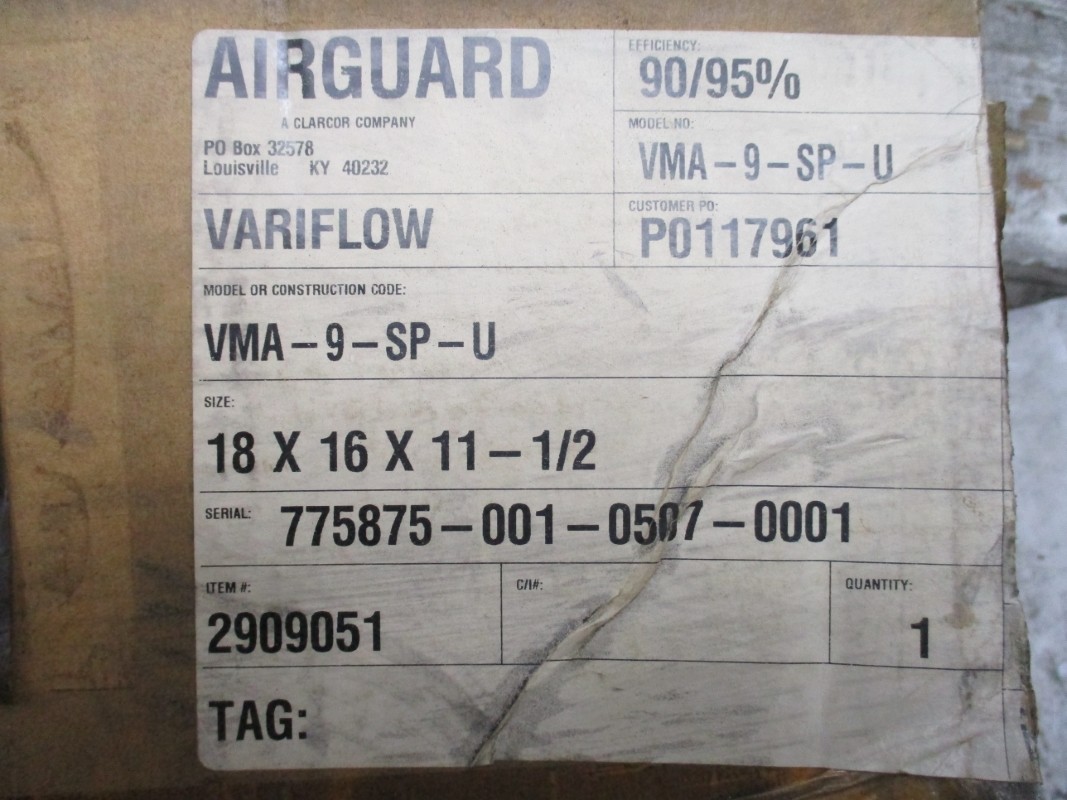 AIRGUARD VMA-9-SP-U (AS PICTURED) NSMP