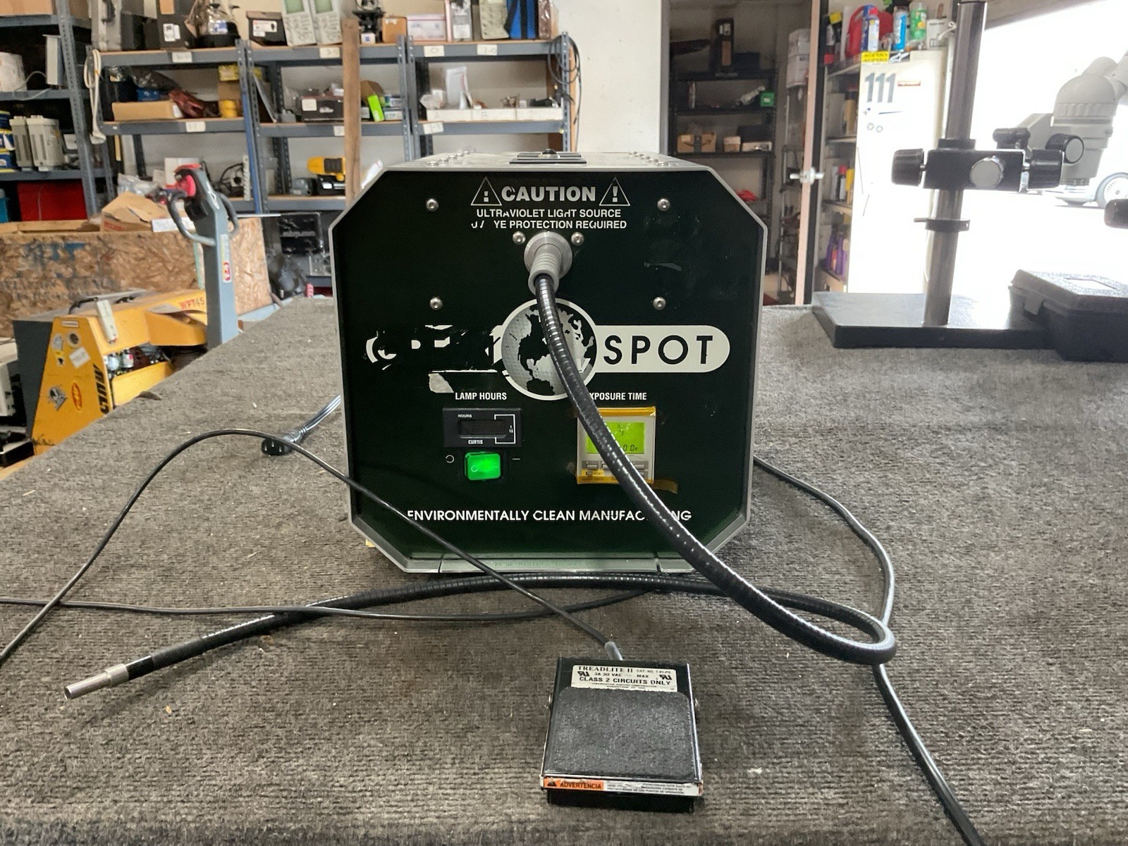 American Ultraviolet Green Spot UV Curing System w/ Light Guide & Foot Pedal