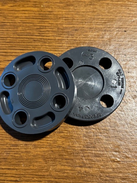 Lot of 2 SPEARS 3/4″ BLIND FLANGE PVC Schedule 80 SCH 853-007