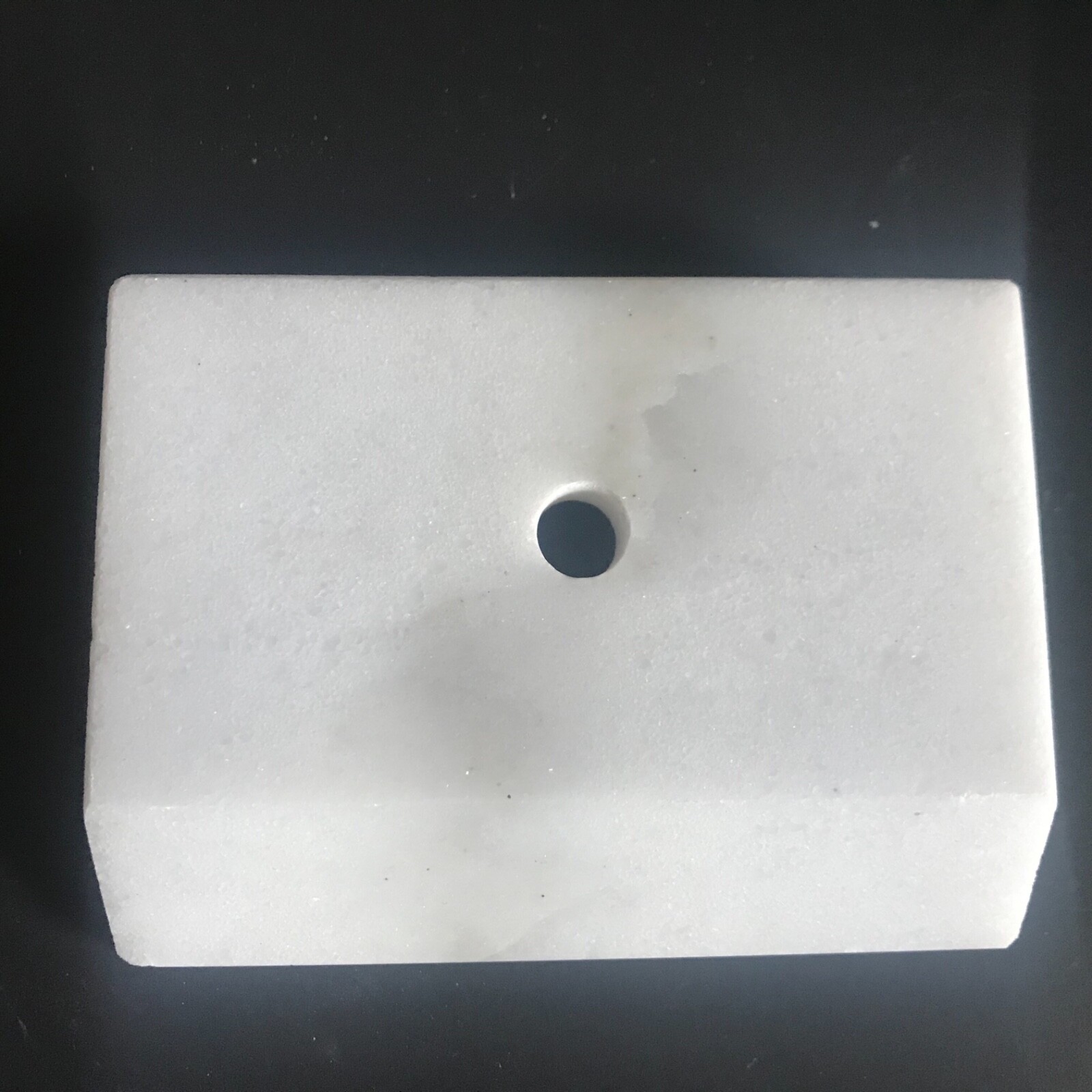 28 Count – 4X3x1 Marble Bases with Slant Trophy Bases Countersunk White See Pic