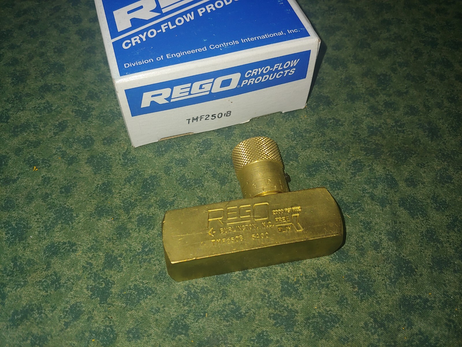 NEW Brass 1/4 NPT In Factory Pkg. REGO Flow Control # TMF250B (32947-D2)