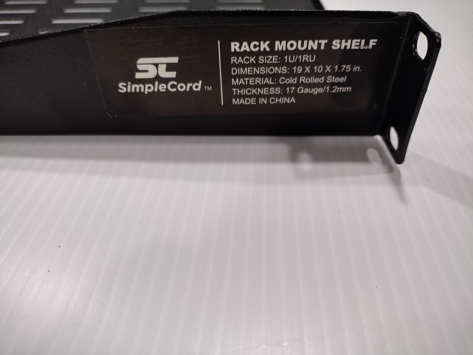 pack of 2, SimpleCord Rack Shelf – Cantilever Vented 1U Rack Tray for 19in. cab