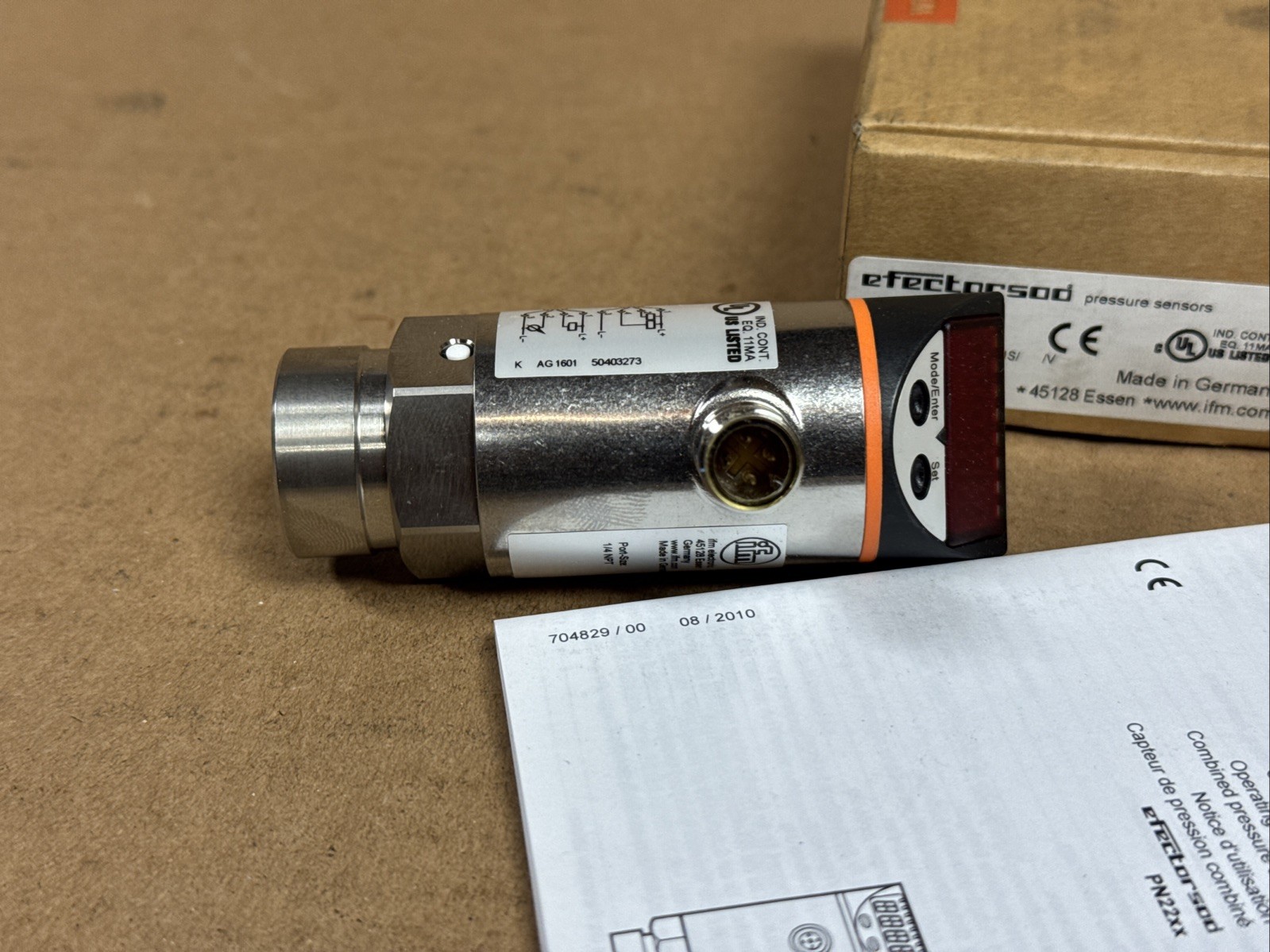 NEW IFM PN-025-RBN14-MFRKG/US V PN2223 Pressure Sensor SURPLUS FAST SHIPPING