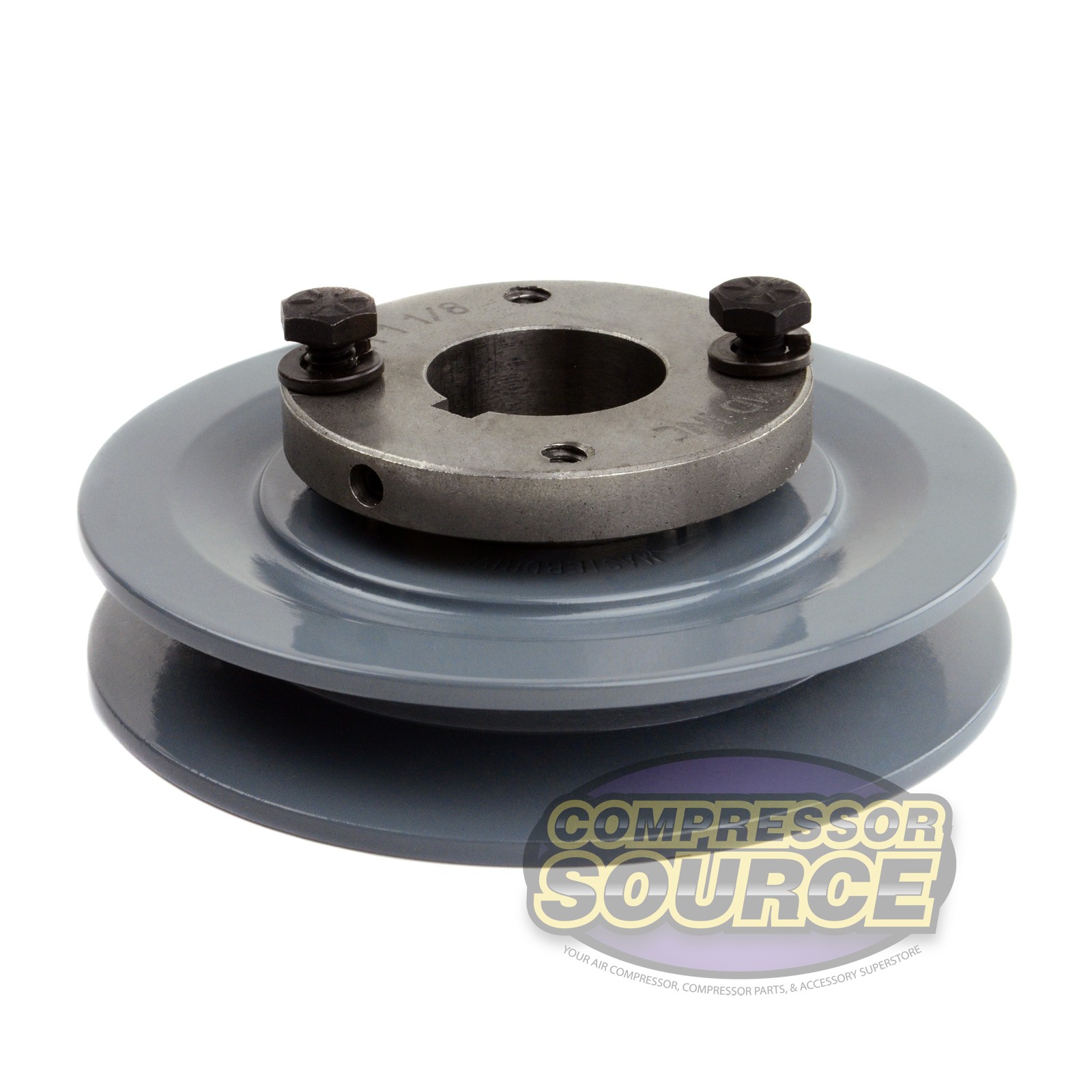 Cast Iron 4.5″ Single Groove Pulley Belt A Section 4L with 1-1/8″ Sheave Bushing