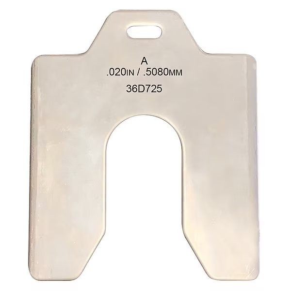 Zoro Select Slotted Shim 2 x 2″ x 0.020″