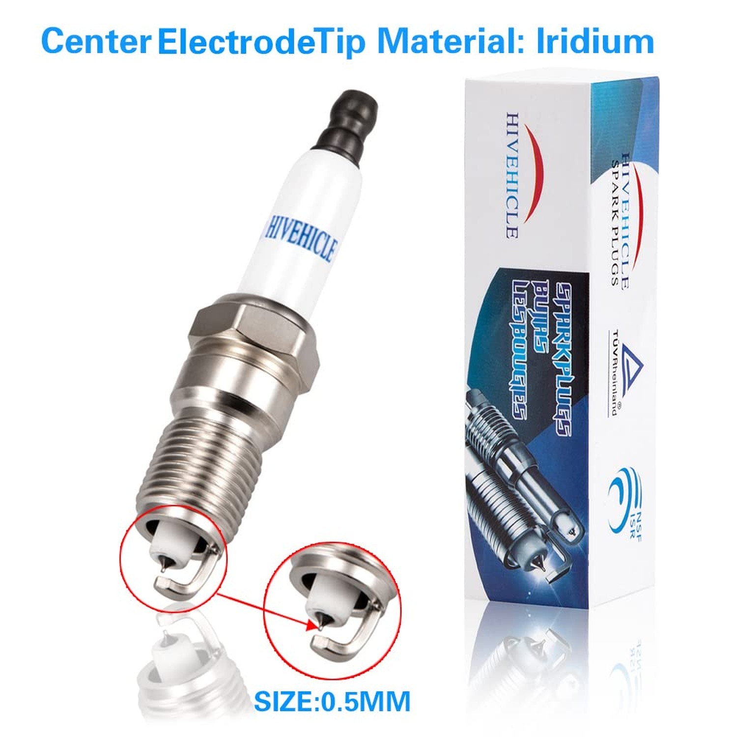 Iridium Spark Plug OE12621258 41 110 – Pack of 8, For Chevy GMC Cadillac Buic…