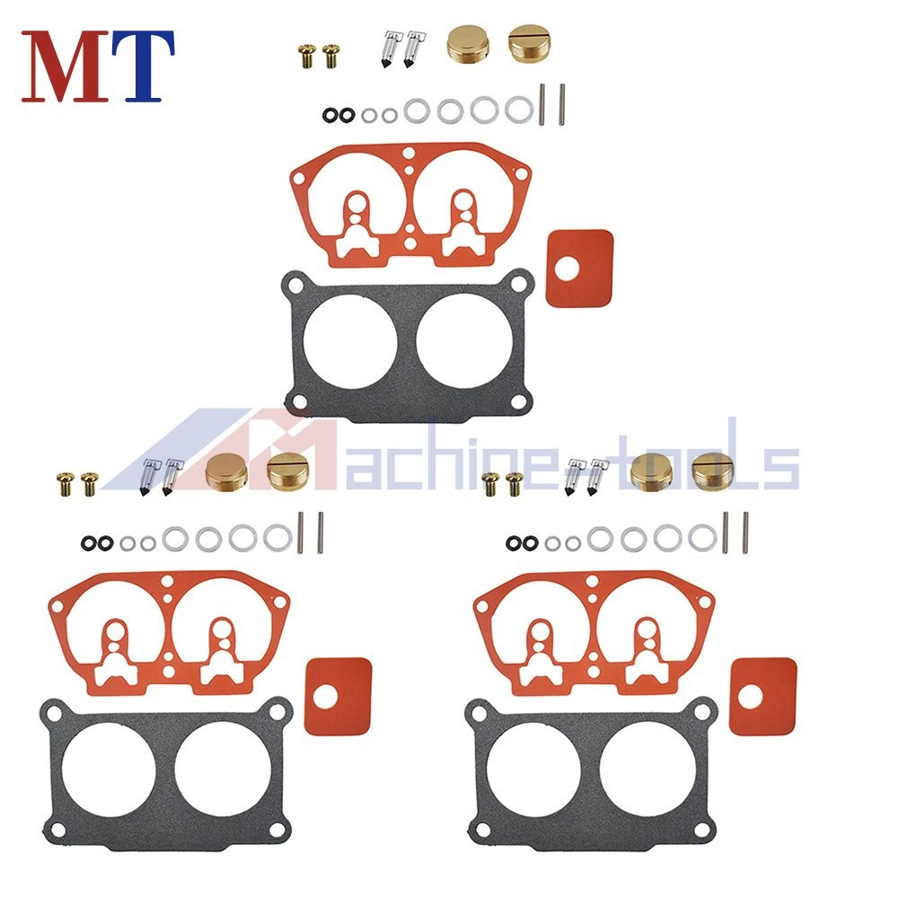 3× Carburetor Rebuild Kit For Outboard For Yamaha V-6 150 175 200 225 HP 86-95