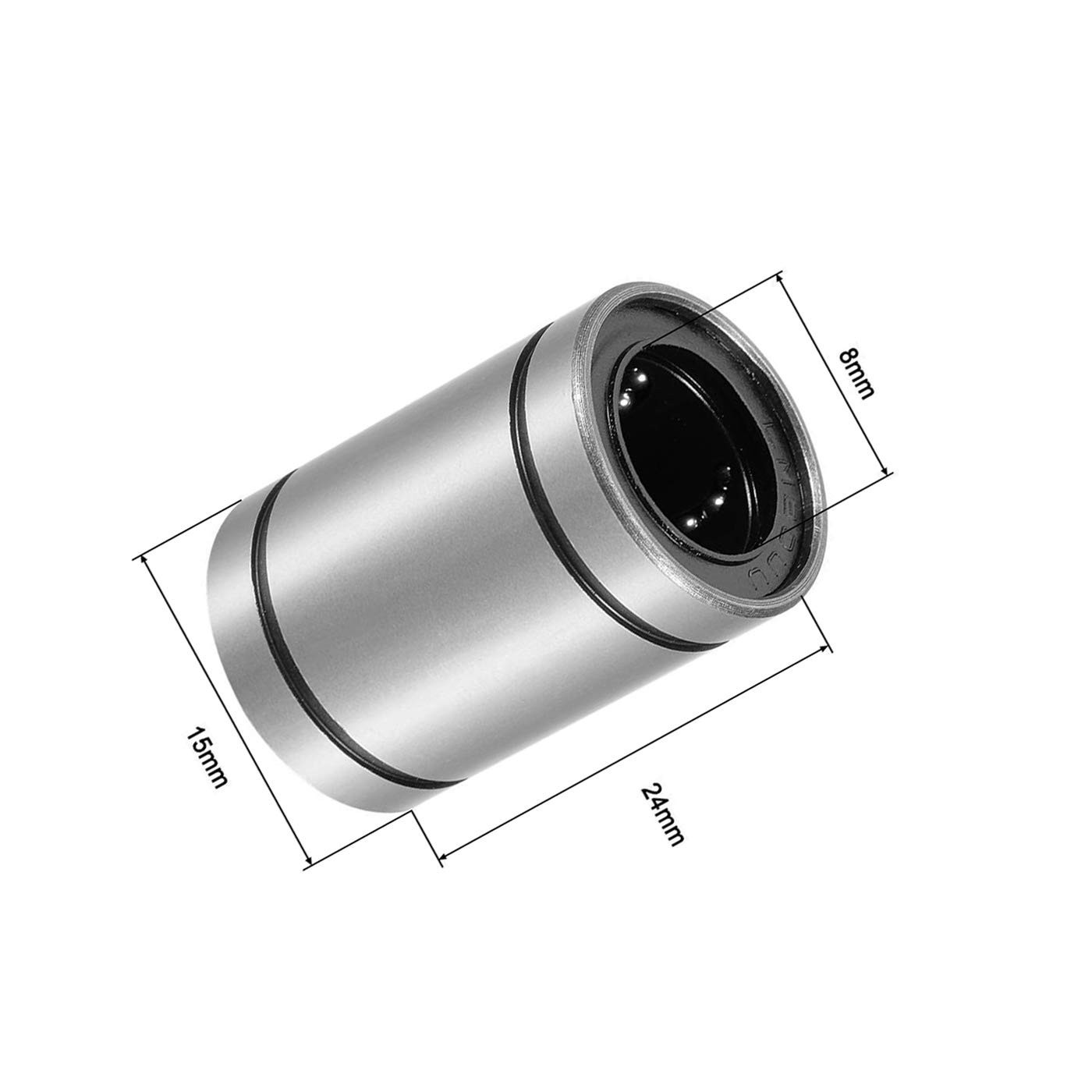 Precision Linear Ball Bearings, 8mm Bore & 15mm OD – 24mm Length, Sealed Design