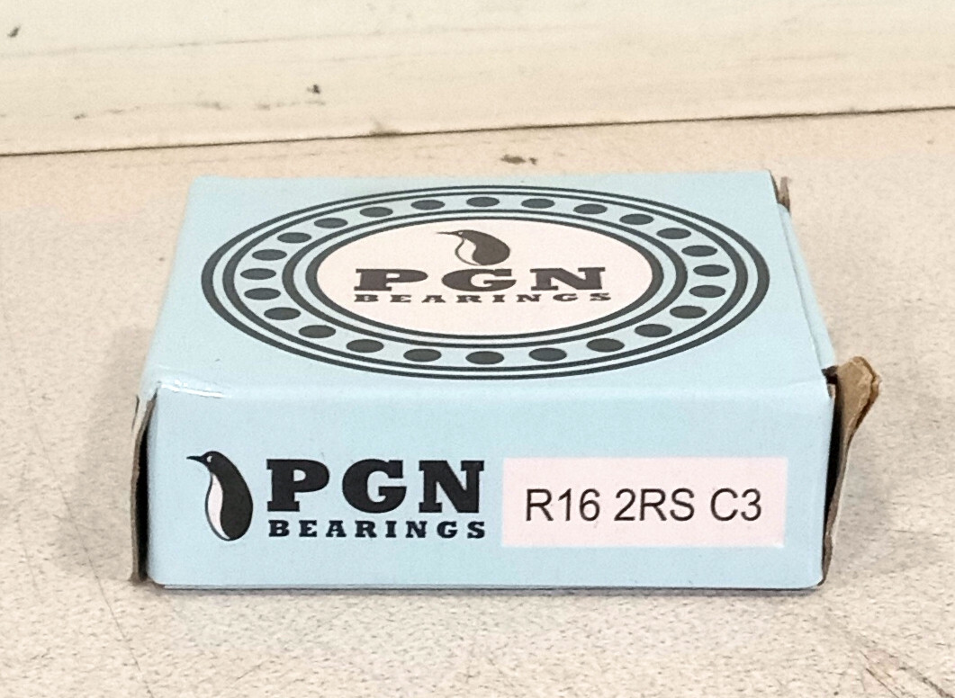 1 NEW PGN R16 2RS C3 PREMIUM RUBBER SEALED BALL BEARING NIB ***MAKE OFFER***